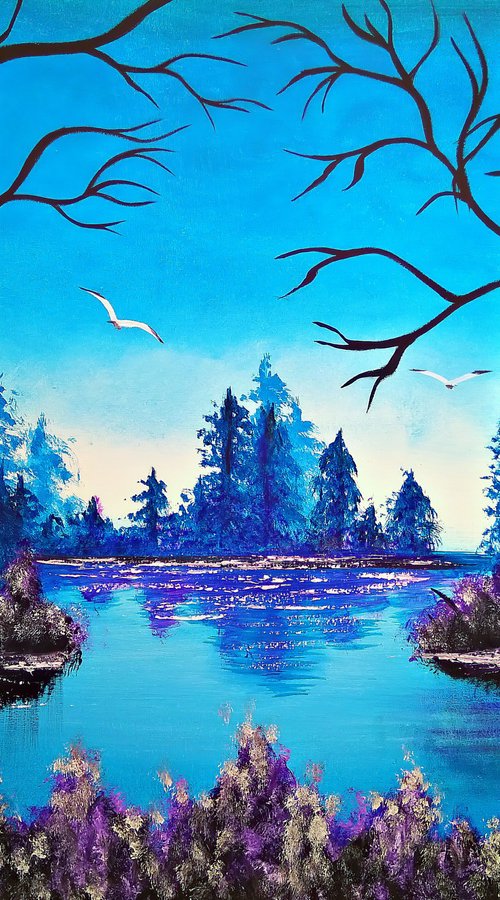 Blue Lake by Tetiana Surshko