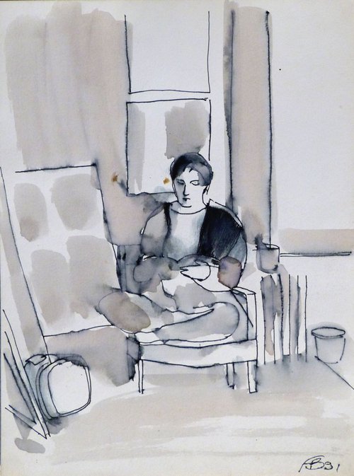 Reader 8, 24x32 cm by Frederic Belaubre