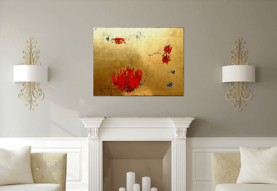 Gold  abstract painting  #00111