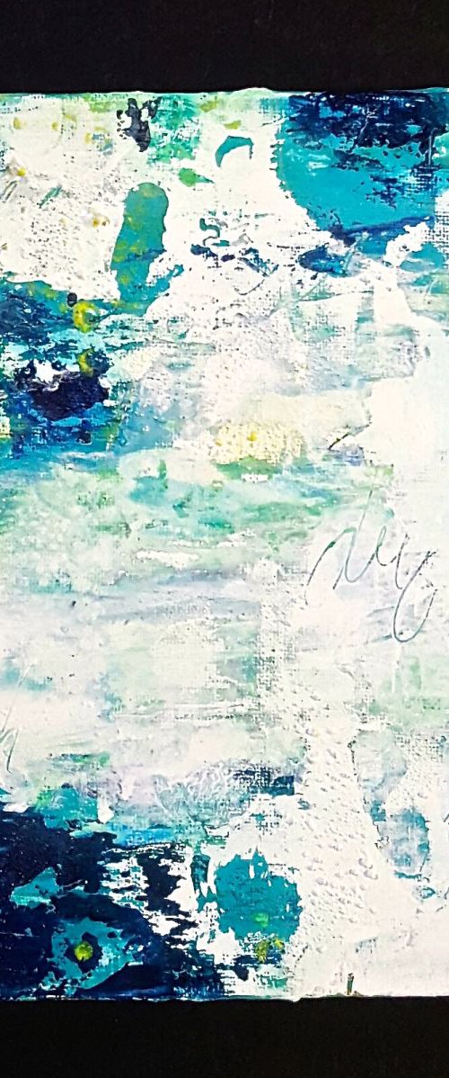 small abstract acrylic painting , gift by Laura Spring