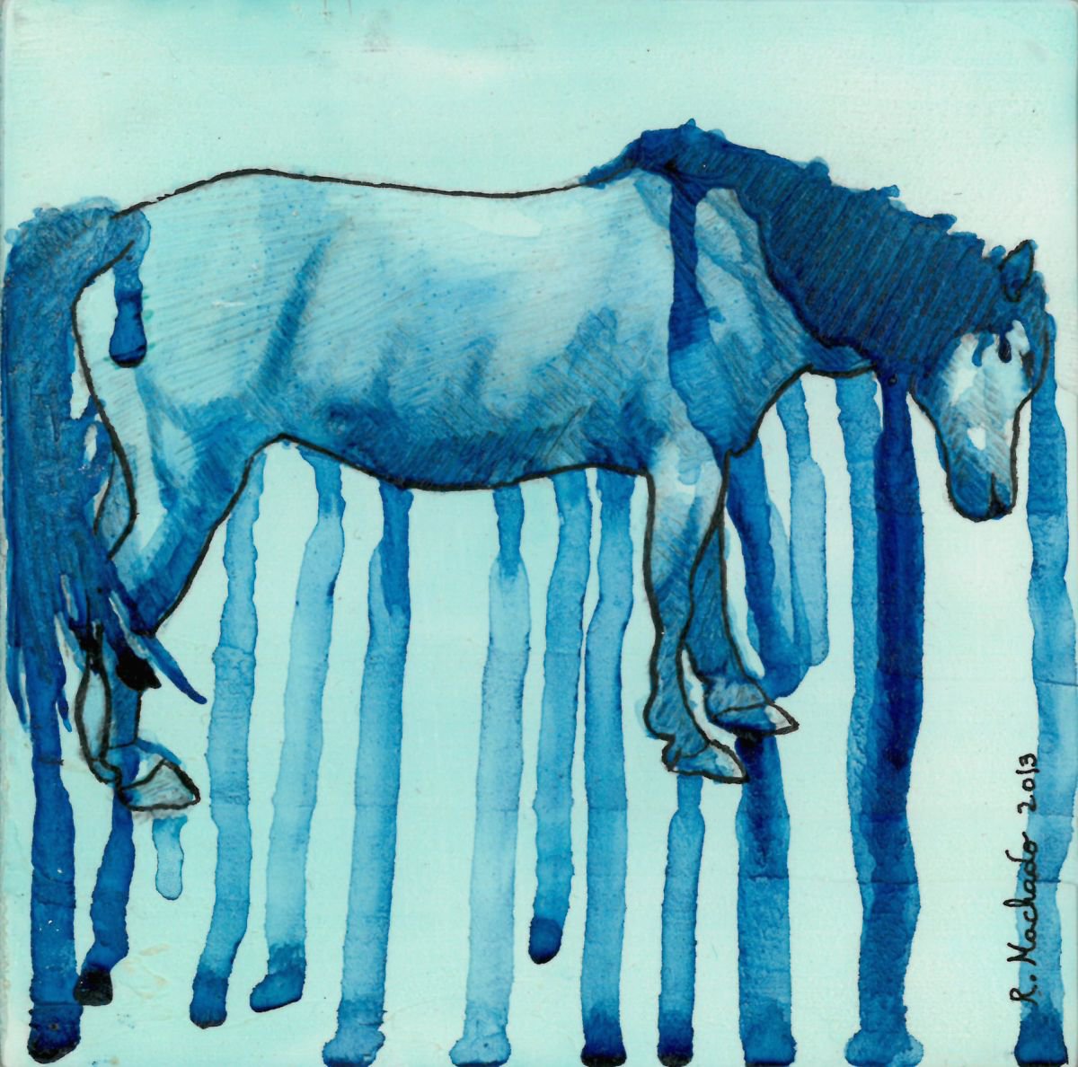 Horse Watercolour by Ricardo Machado | Artfinder