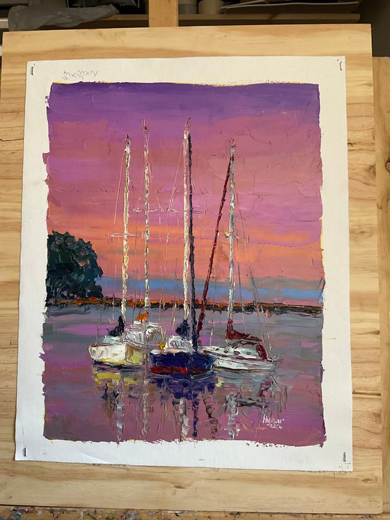 Evening boats