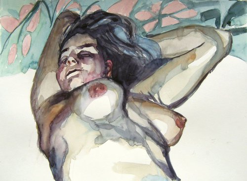 nude  (sweet dreams ) by Goran Žigolić Watercolors
