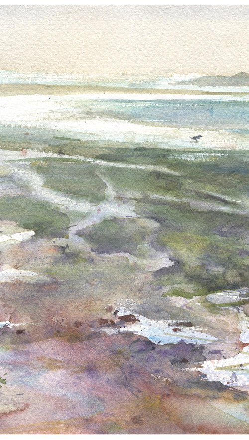 "A low tide in Exmouth -2" by Merite Watercolour