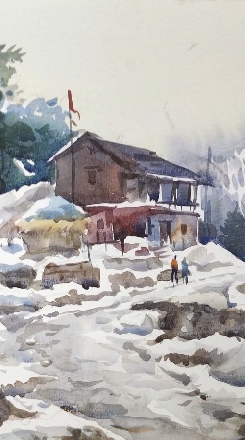 Winter Himalayan Village by Samiran Sarkar