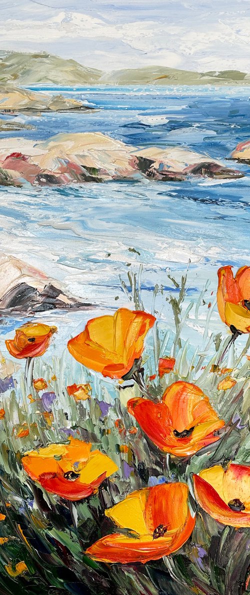 Seabreeze and Poppies by Lisa Elley