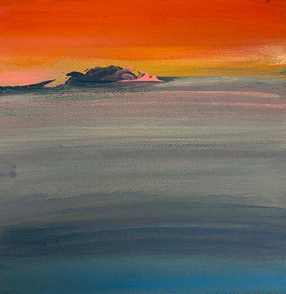 Surrealistic Painting , Cloud Series: Daybreak By Samah Kthar, 6 X 6, Artwork For Sale On Artfinder