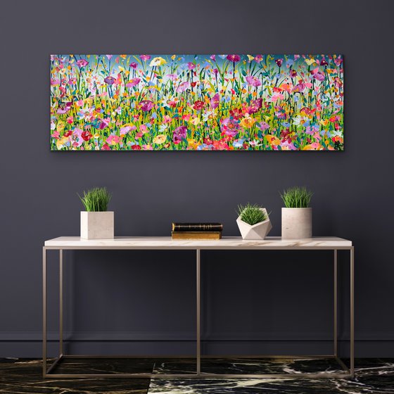 Beautiful Flower Garden Acrylic painting by Jan Rogers | Artfinder