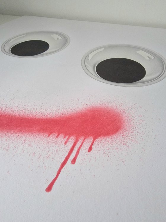 Googly Eyes and Spray Paint: A Drawing