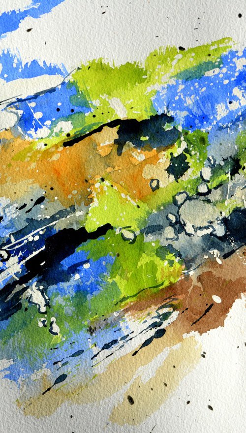 Forever   - abstract watercolor - 5423 by Pol Henry Ledent