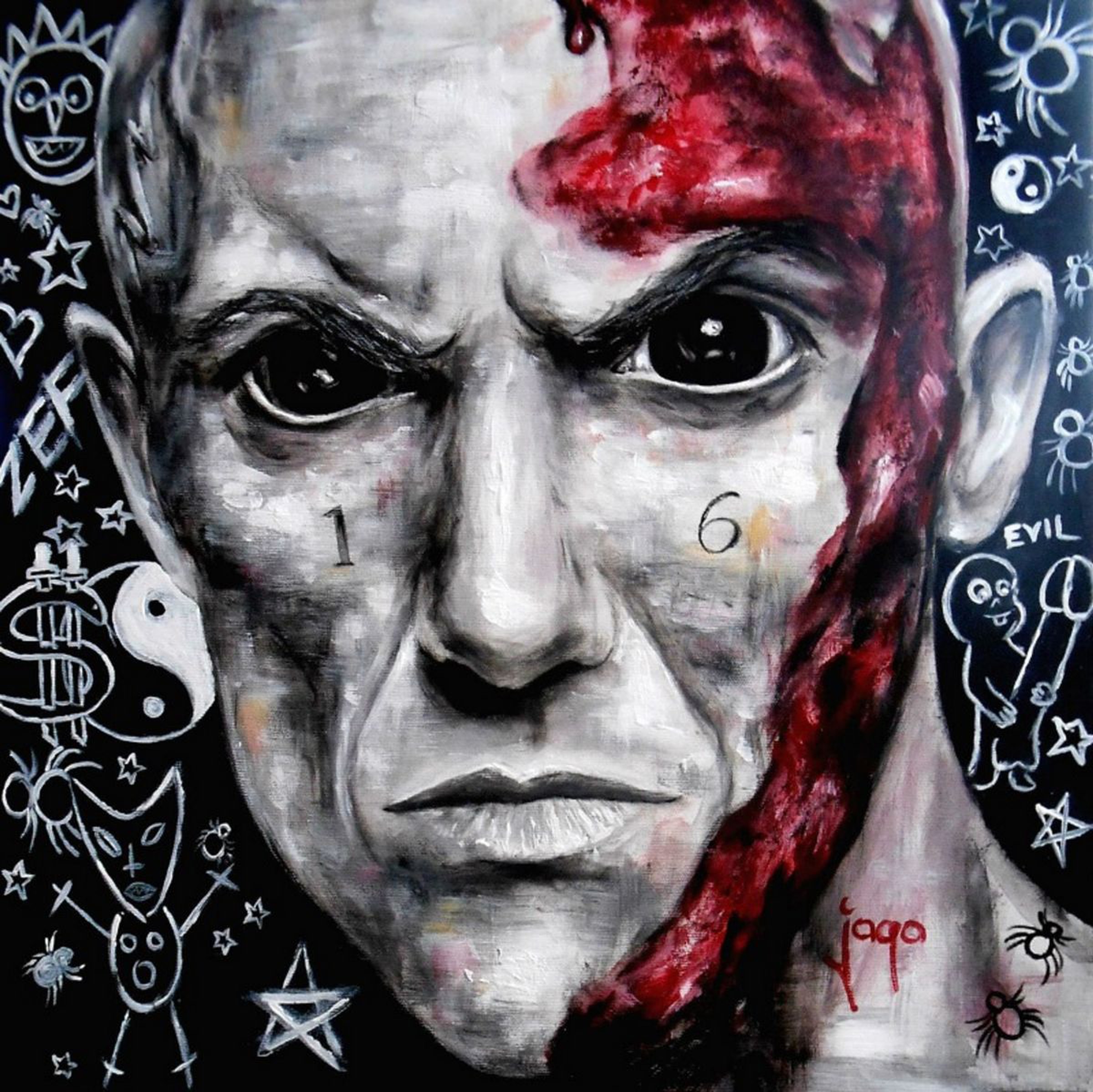Ninja Die Antwoord Acrylic Painting By Jaga Artfinder