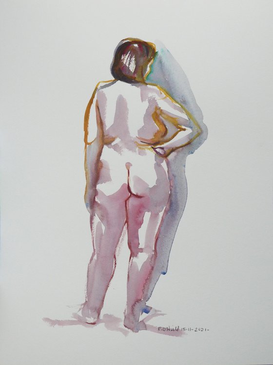 Standing female nude