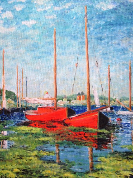 Boats after Monet