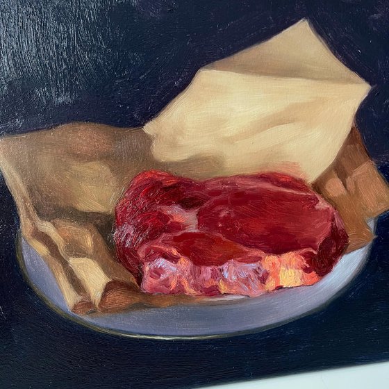 Still Life with ribeye steak