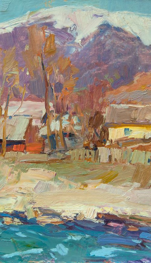 Spring in the mountains. Kolochava by Aleksandr Kryushyn