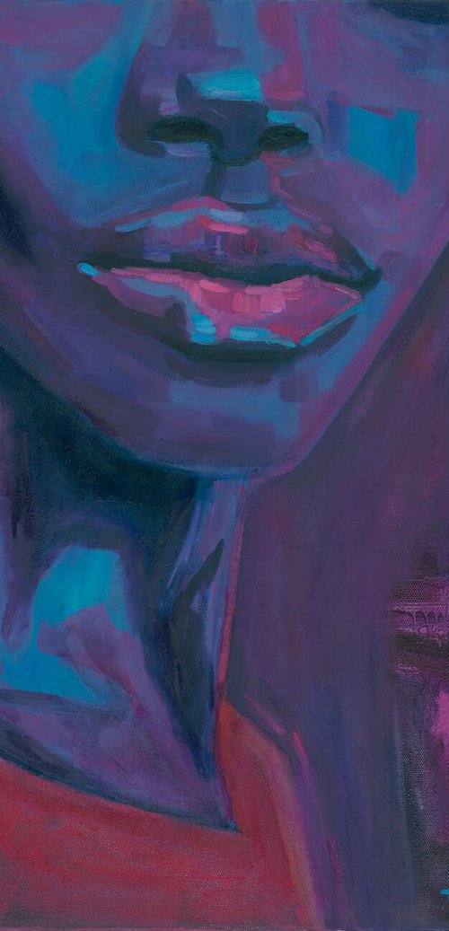 Afrocentric Dopamine Art — Purple by Anna Miklashevich