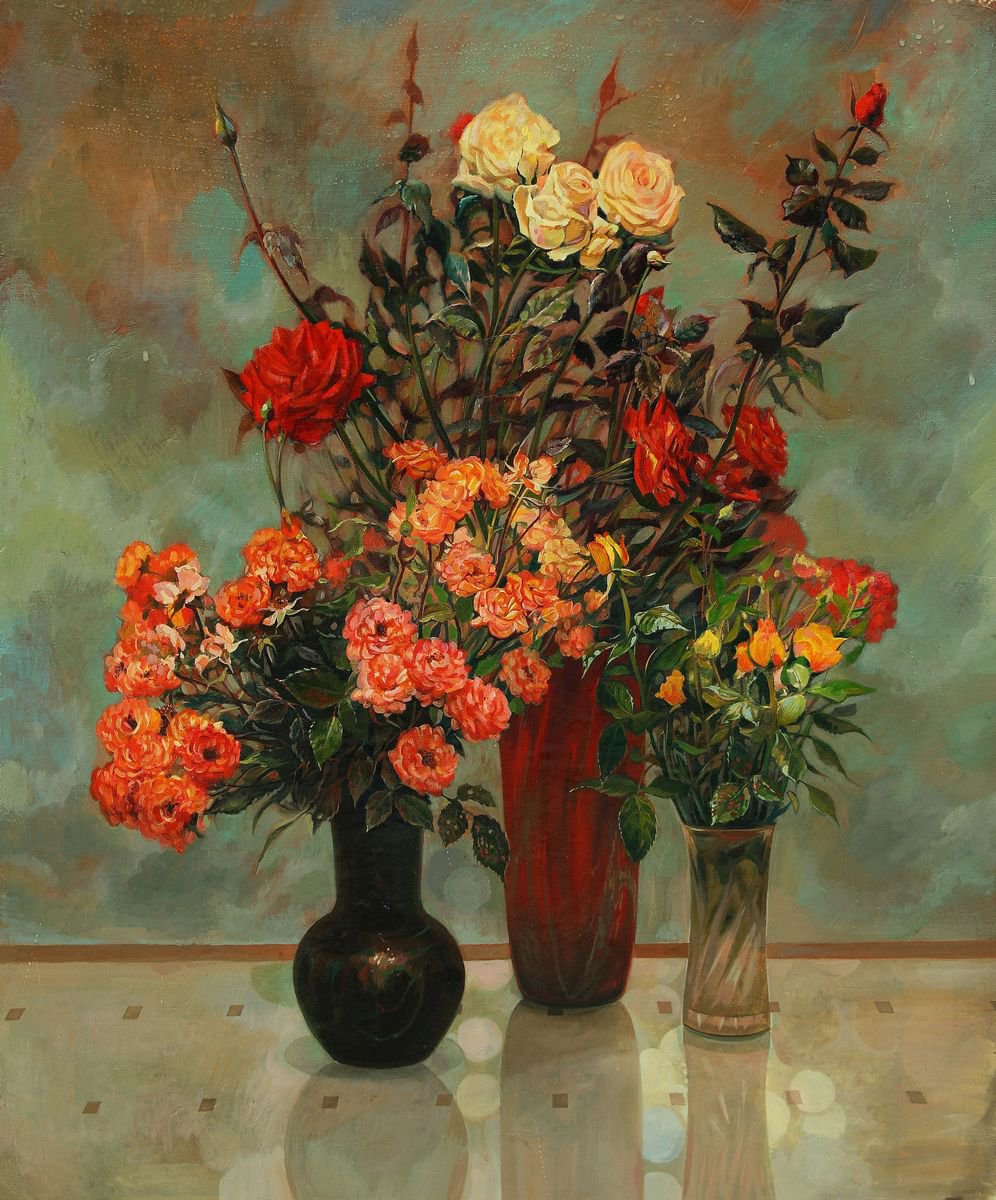 Autumn roses by Sergey Lesnikov