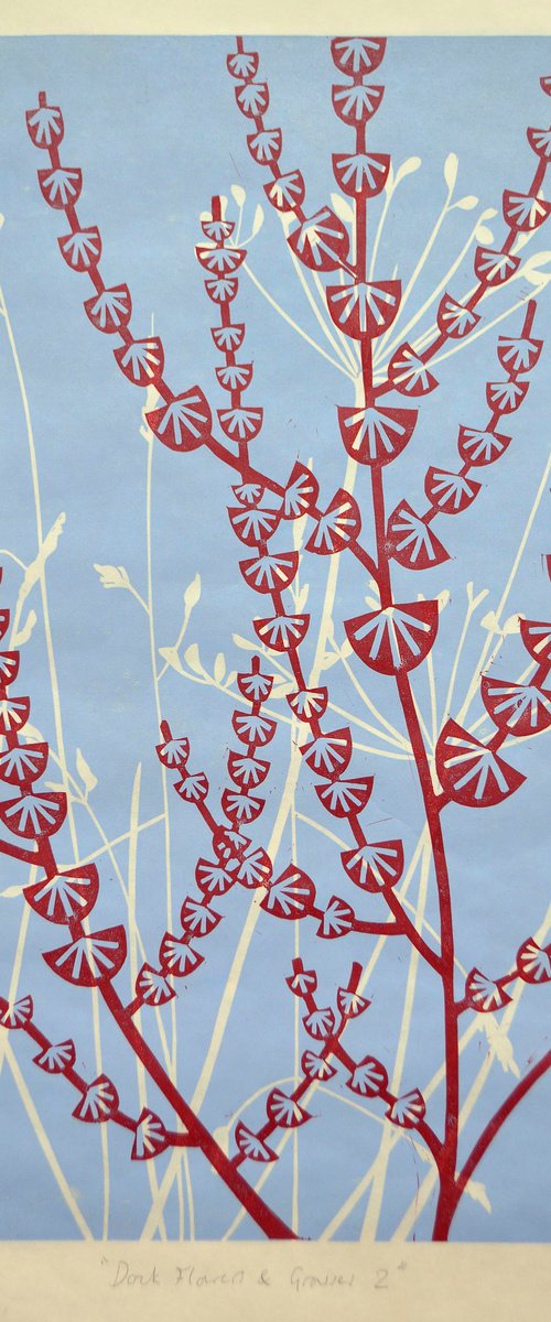 Dock Flowers and Grasses 2 by Melissa Birch