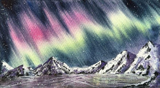 Unique Post card Aurora Boreal