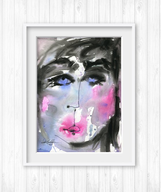 I Have A Secret 8 - Abstract Face Painting  by Kathy Morton Stanion