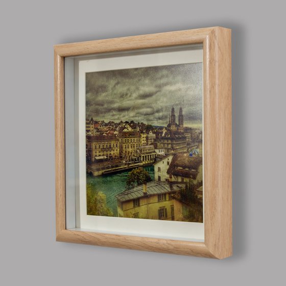 Zurich cityscape (framed)