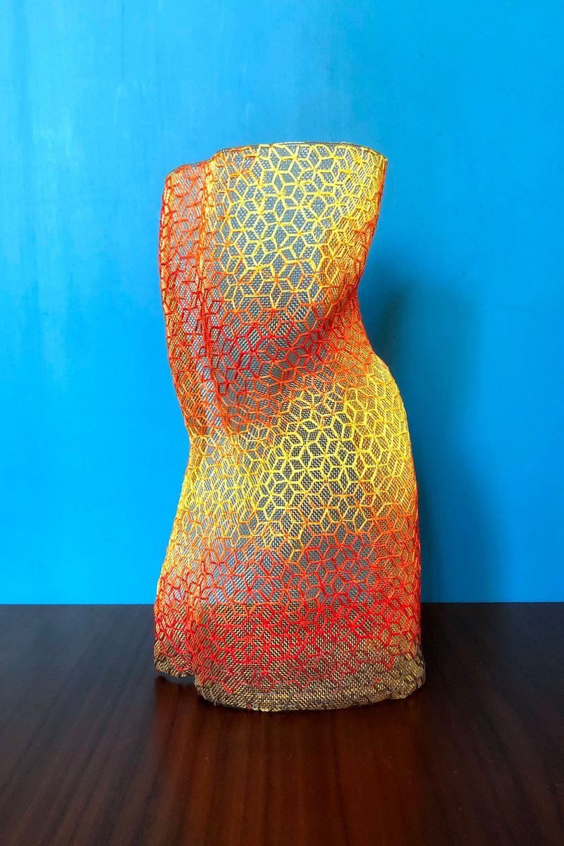 Geometric Landscape Sculpture By Gavin Tu, 5 X 9, Sunset Iv, Original Artwork