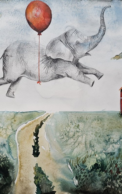 Flying Elephant by Evgenia Smirnova