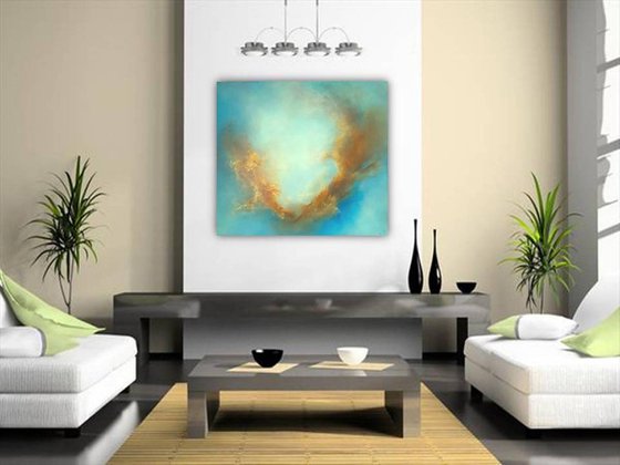 Angels are Falling II (Large abstract cloudscape/skyscape 80cms x 80cms)