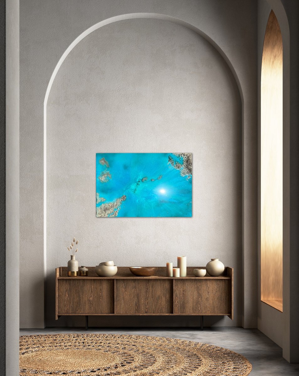 Photorealistic Landscape Painting By Ana Hefco, 36 X 24, Flying Over, Original Artwork