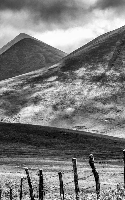 Trois volcans ( piezography, japanese paper ) by Lionel Le Jeune