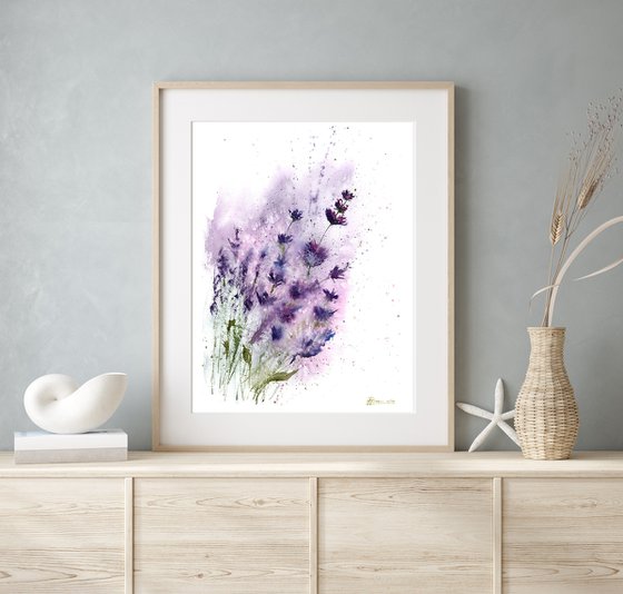 Lavender - wildflower (1 of 2) - Original Watercolor Painting