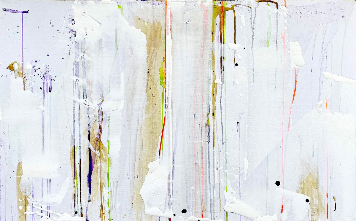 Organic Abstract Acrylic Painting By Jason Forcier, 48 X 30, Easy Does It, Original Artwork