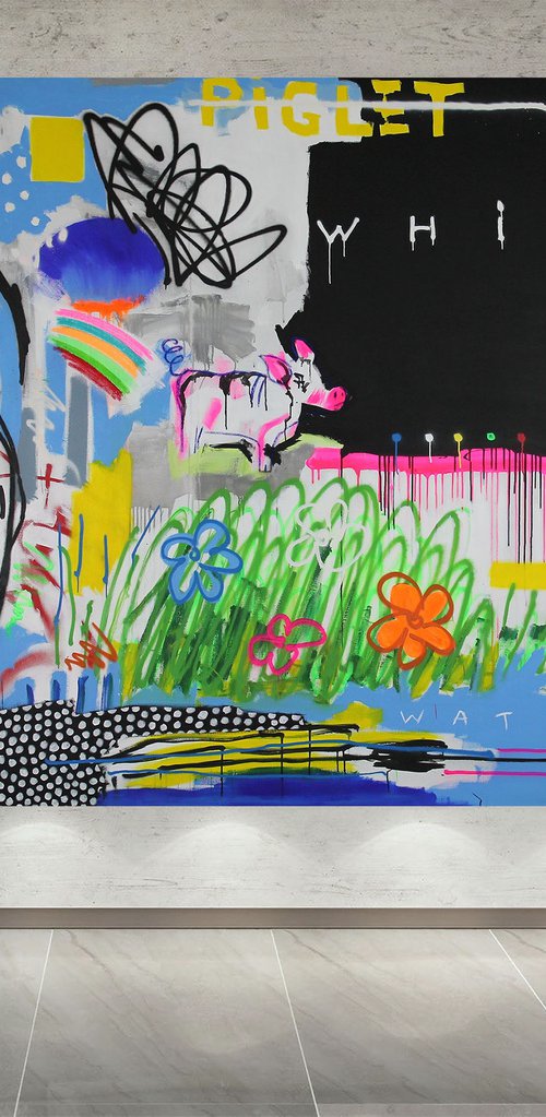Piglet 200 * 200 CM / 78,74 * 78,74 INCH by V. Lishko