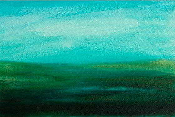 Blue teal horizon