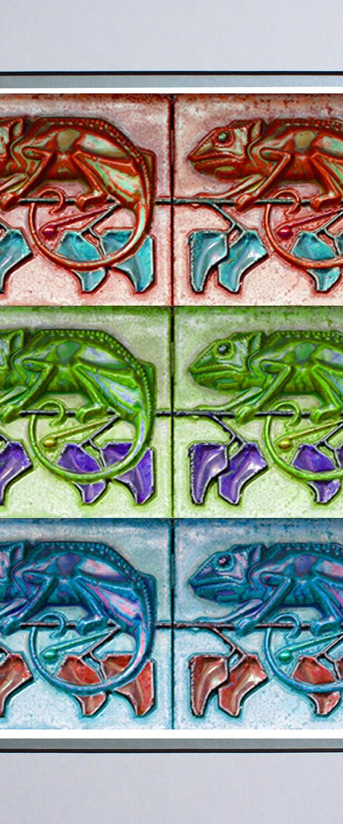 Art Deco Chameleon Tiles by Robin Clarke