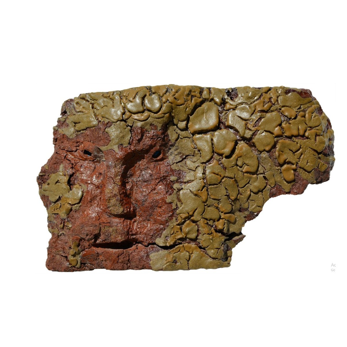 Expressive Portrait Stone Sculpture By Ognyan Chitakov, 17 X 10", "Talking Heads Vi", Original Artwork