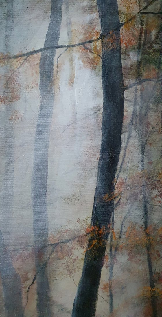 " Foggy Forest "  W 44 x H 80 cm  SPECIAL PRICE  !!!