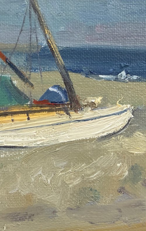 Boats at the beach by Kate Sosonna