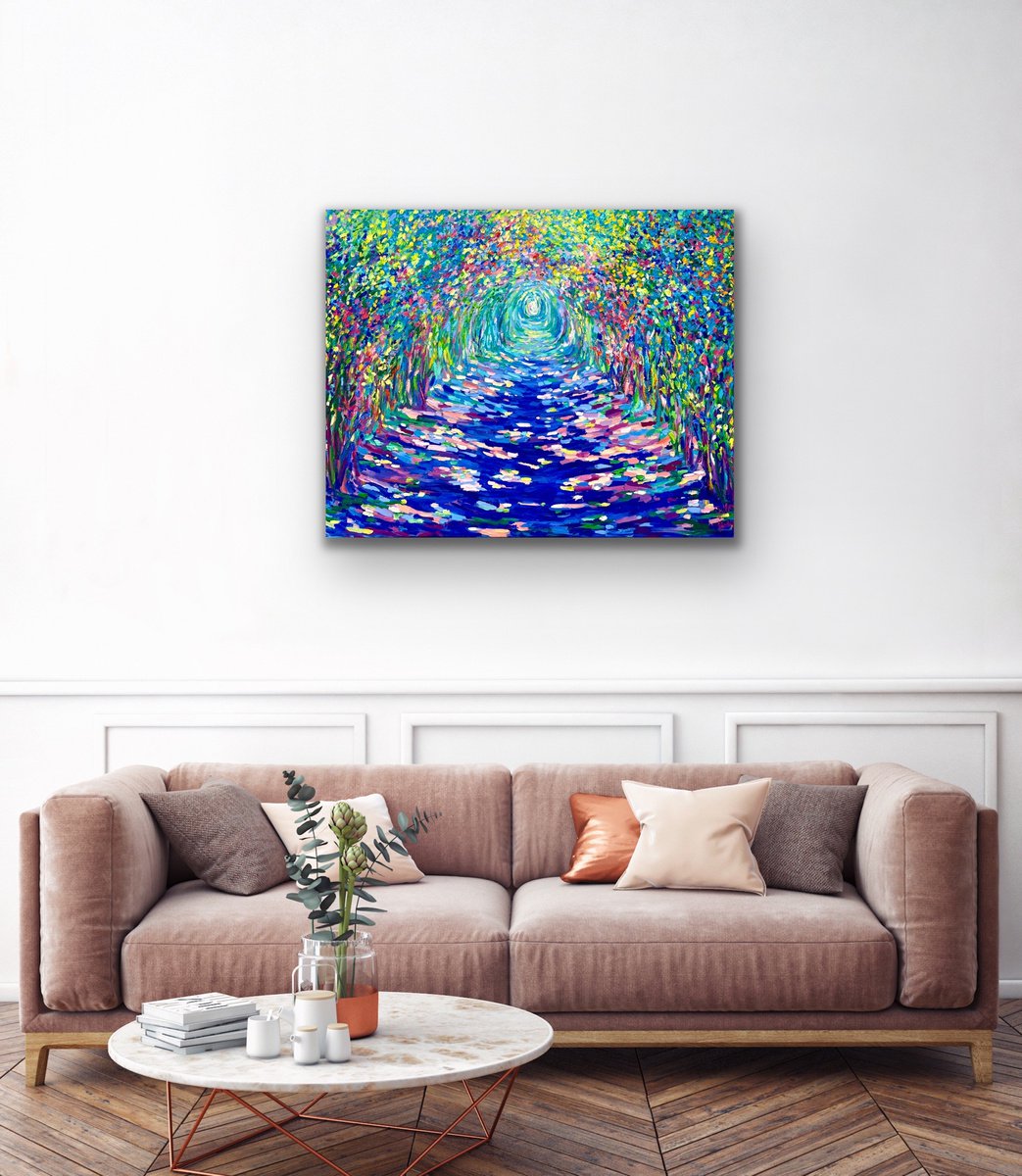 Expressive Botanical Oil Painting By Julia Borg, 39 X 31", "Time Is Now", Original Artwork