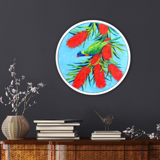 Rainbow Lorikeet in Blossoms