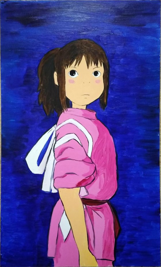 Chihiro from Spirited Away by Hayao Miyazaki Original fan art