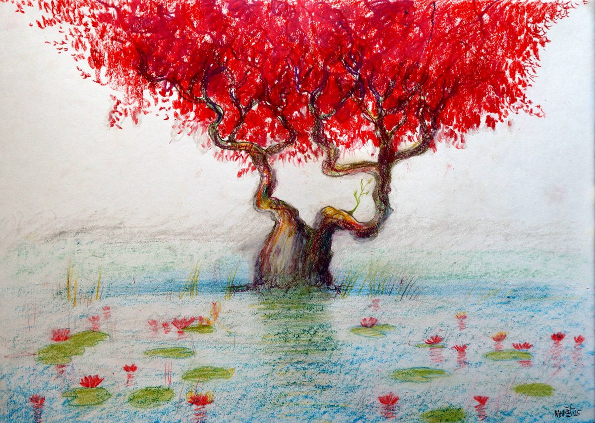  Fantasy With Flowers 265 By Rakhmet Redzhepov, 23 X 17, Artwork For Sale On Artfinder
