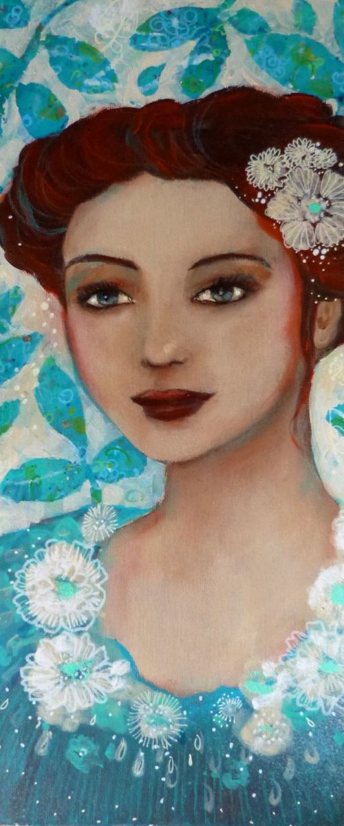 "Alizée"  acrylic on canvas 32.5x41 cm by Loetitia Pillault