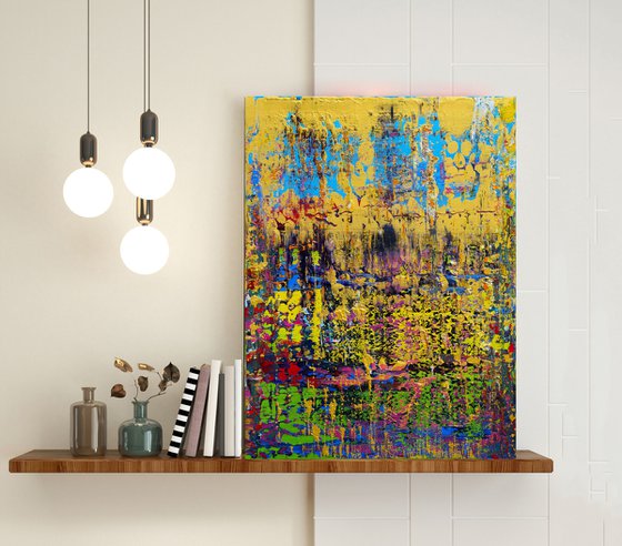 "Nirvana" - Gold Abstract Painting Original Canvas Art