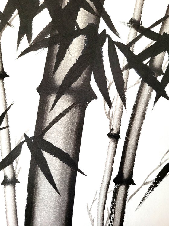 Bamboo forest  - Bamboo series No. 2111 - Oriental Chinese Ink Painting