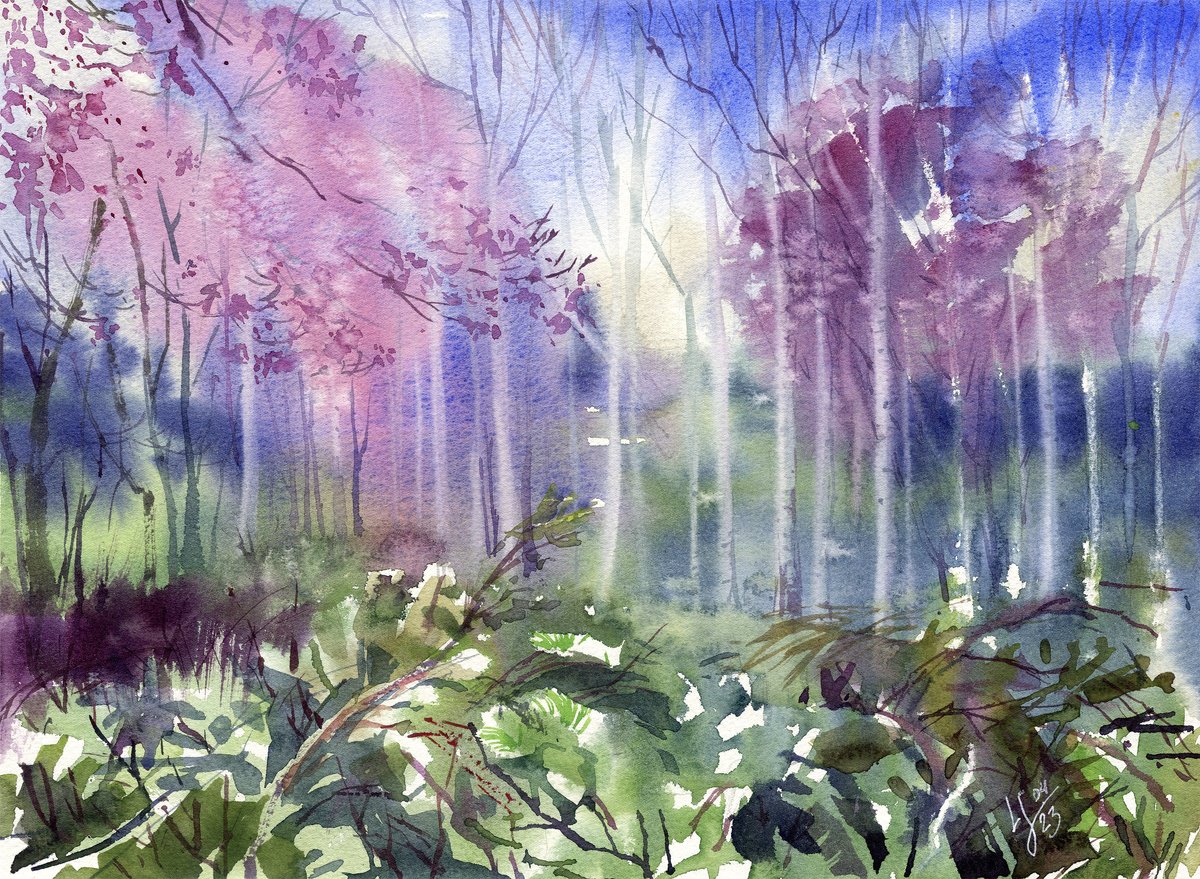 Spring Mist in the Forest by SVITLANA LAGUTINA