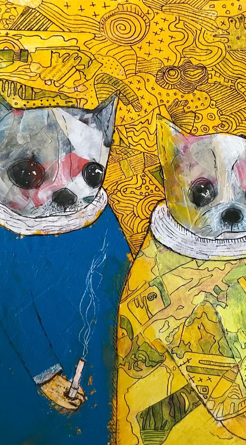 Smoking dogs by Pavel Kuragin