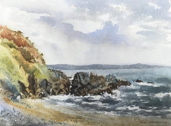 Rotherslade rocks from the beach