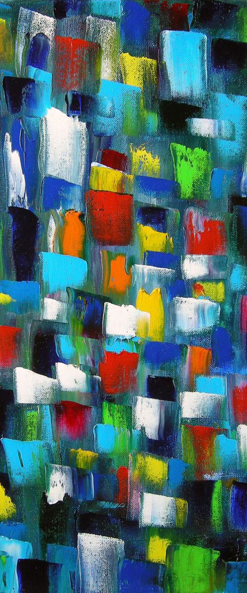 COMPOSITION-1. (Palette knife original emotional abstract oil painting, Deco, Paintings for Sale, Gift) by Gala Sobol