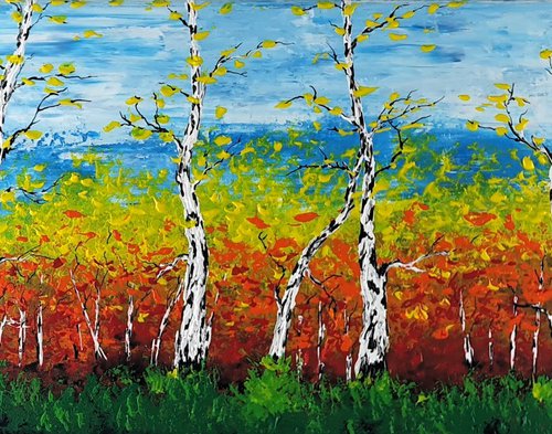Birches 1 by Daniel Urbaník
